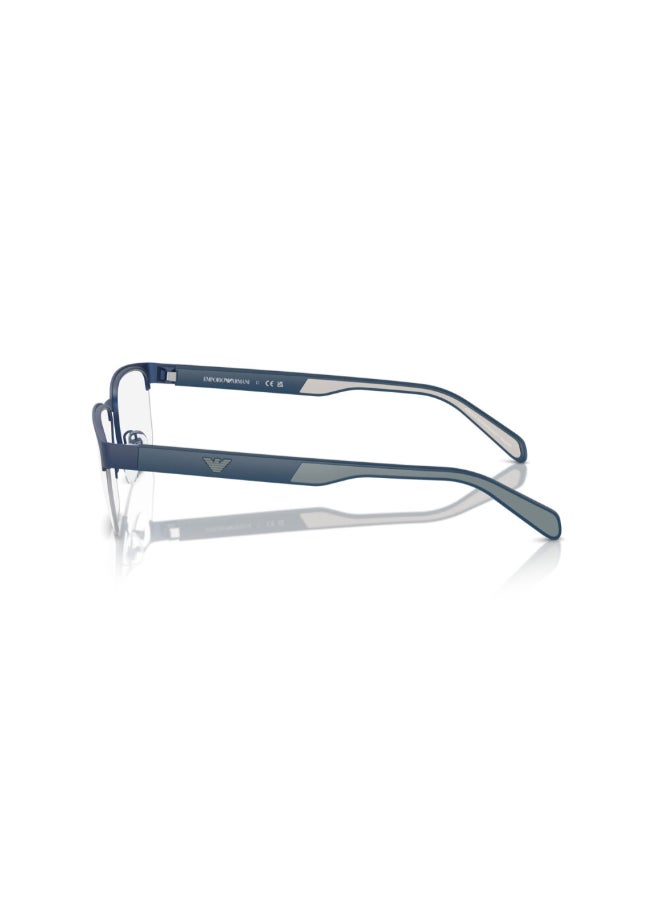EMPORIO ARMANI Men Rectangular Shape Plastic Eyeglass Frames 3050 - Lens Size: 54 Mm - Matte Blue - Image 2